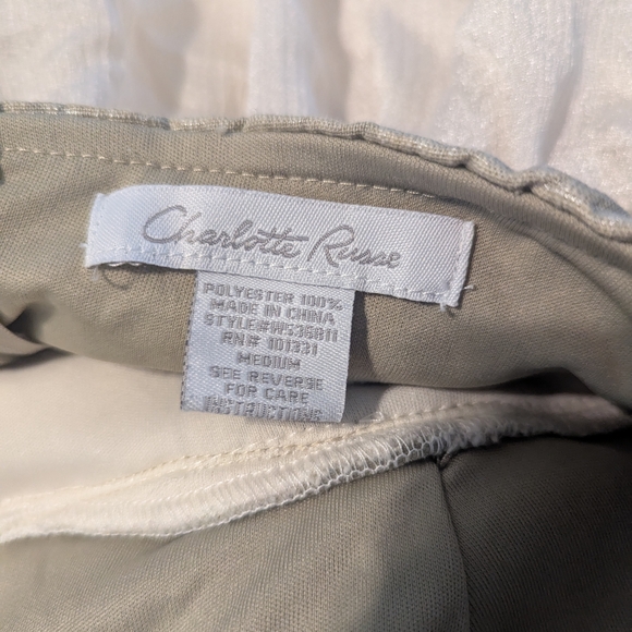 166. Charlotte Russe Gold Cream Strapless Dress - Medium - Picture 3 of 5